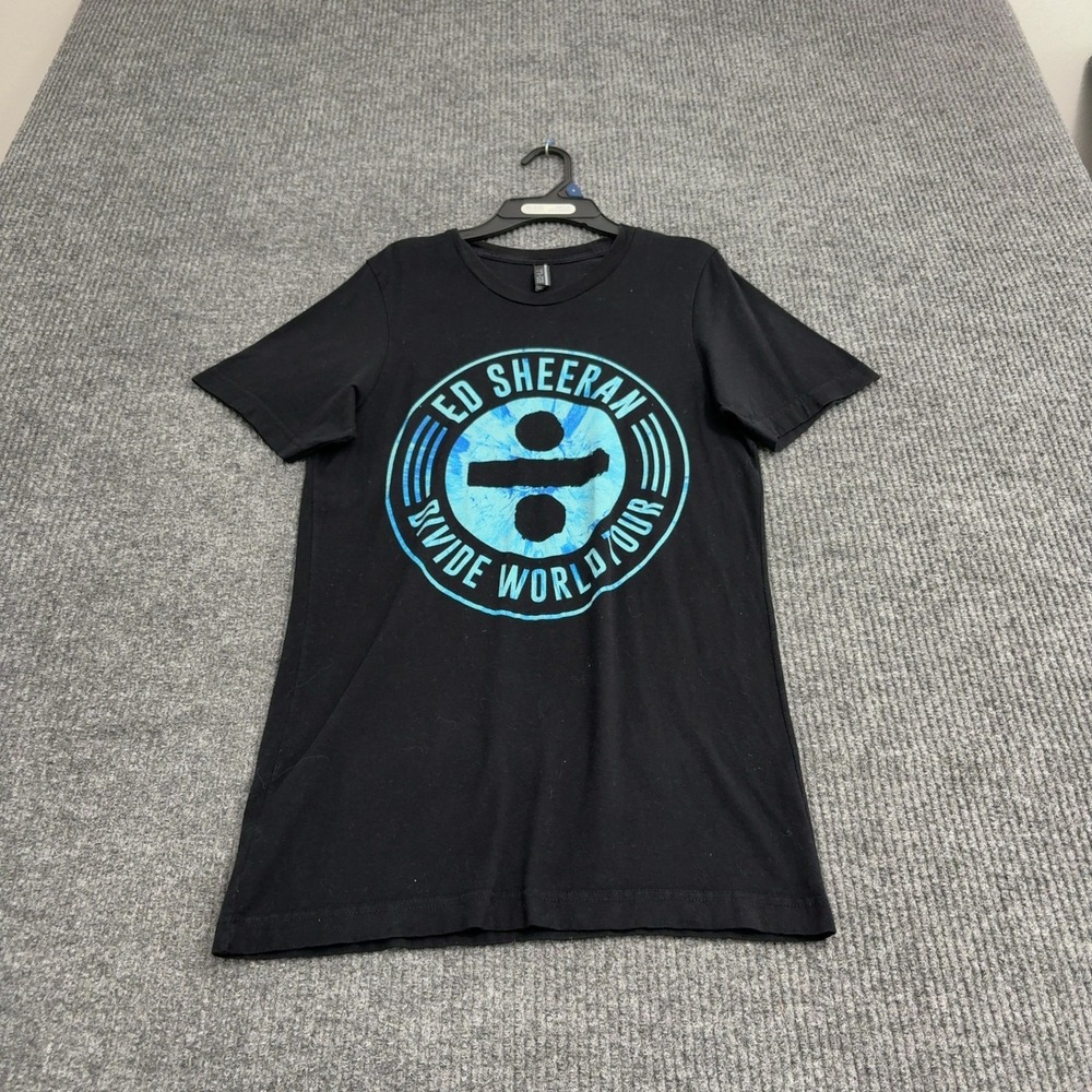 Ed Sheeran Divide World Tour T Shirt S Black Cotton Graphic Concert Tee